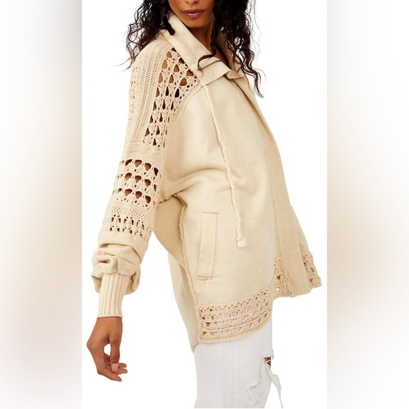 NWOT Free People Dune Bug Crochet Cardigan - Picture 7 of 15